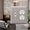 Amerelle Amerelle Century Brushed Nickel 2 gang Stamped Steel Duplex/Toggle Wall Plate 1 pk 163TDBN - alternate 2